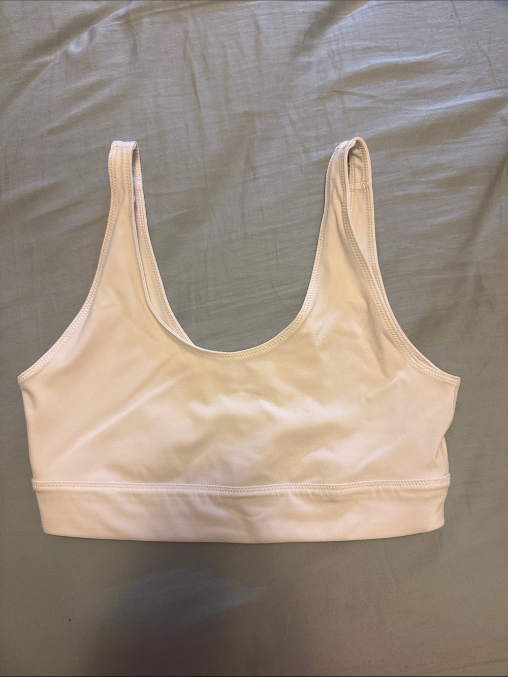 Free People Win Win Scoop Neck Sports Bra White - Picture 3 of 3